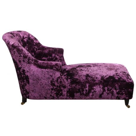 Viktorianische Samt Chaise Longue original antik ca 1880