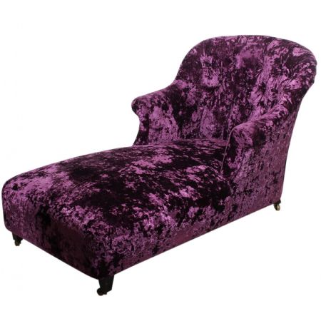 Viktorianische Samt Chaise Longue original antik ca 1880