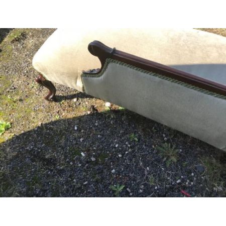 Antike viktorianische Chesterfield Chaiselongue Palisander Stoff englisch ca 1850