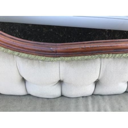 Antike viktorianische Chesterfield Chaiselongue Palisander Stoff englisch ca 1850