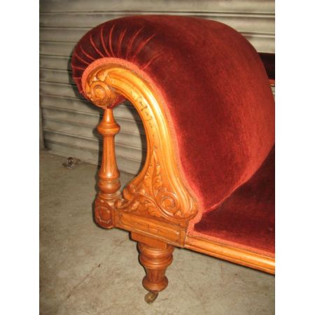 Viktorianische Mahagoni Chaiselongue antik britisch ca 1880