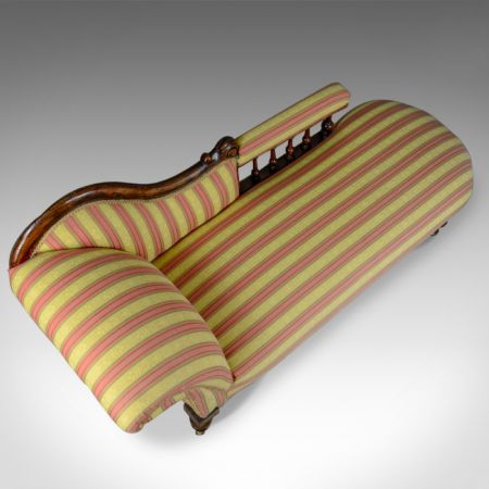 Antike viktorianische Chaise Longue Mahagoni englisch ca 1870