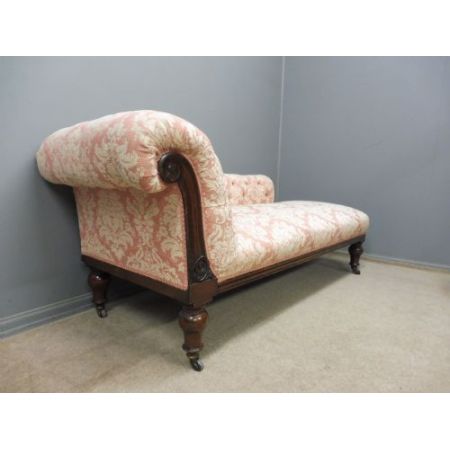 Viktorianische antike Mahagoni Chaiselongue englisch ca 1880