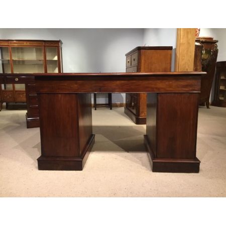 Viktorianischer antiker Mahagoni Schreibtisch englisch ca 1880