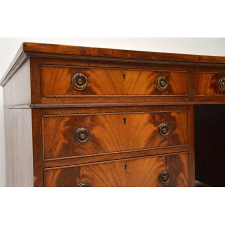 Antiker englischer Mahagoni Schreibtisch Partnerschreibtisch ca 1930