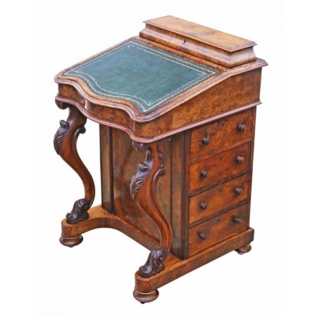 Viktorianischer Davenport Schreibtisch Nussbaum antik englisch ca 1870