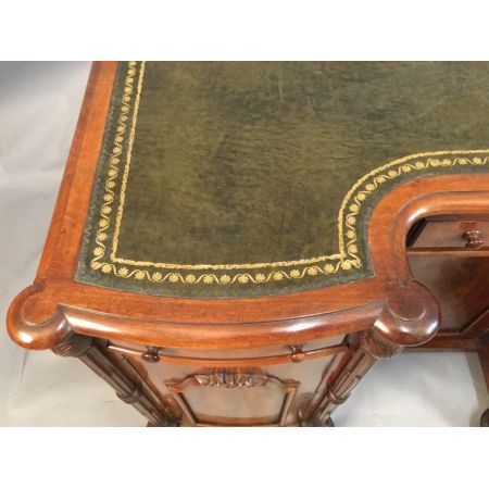Viktorianischer antiker Mahagoni Schreibtisch englisch ca 1850