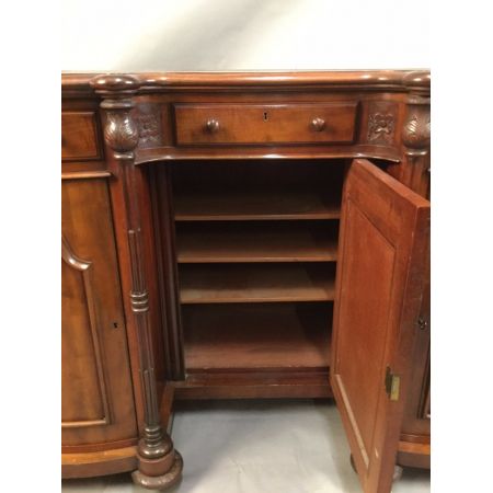 Viktorianischer antiker Mahagoni Schreibtisch englisch ca 1850