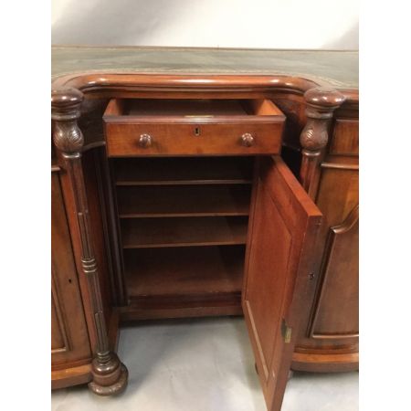 Viktorianischer antiker Mahagoni Schreibtisch englisch ca 1850