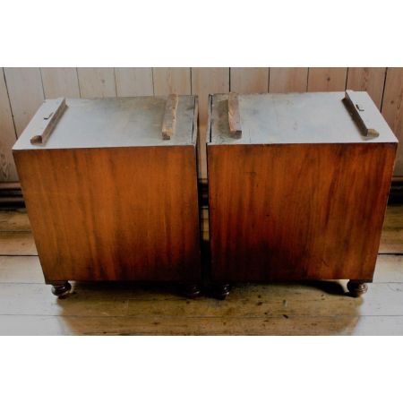 Antiker englischer Mahagoni Schreibtisch Campaign Desk ca 1910