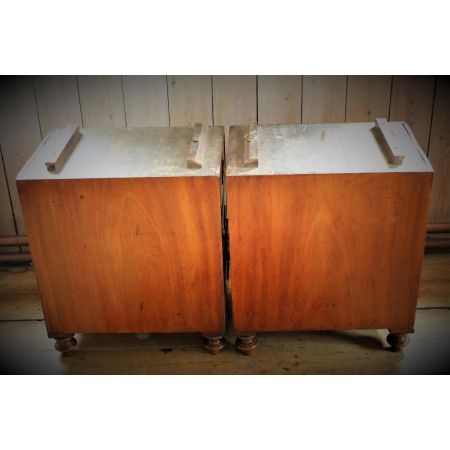 Antiker englischer Mahagoni Schreibtisch Campaign Desk ca 1910