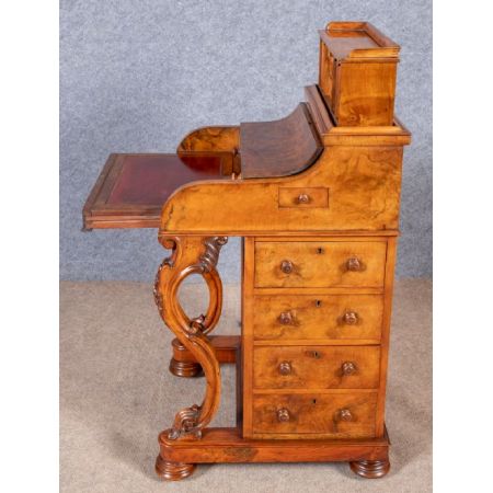 Viktorianischer Davenport Schreibtisch Nussbaum antik ca 1880