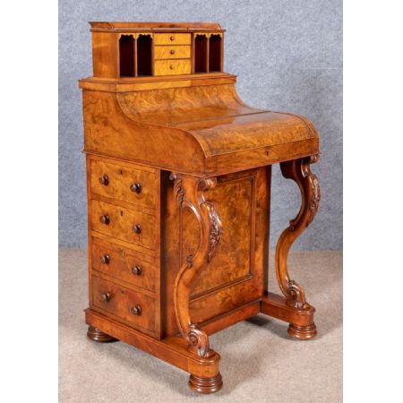 Viktorianischer Davenport Schreibtisch Nussbaum antik ca 1880