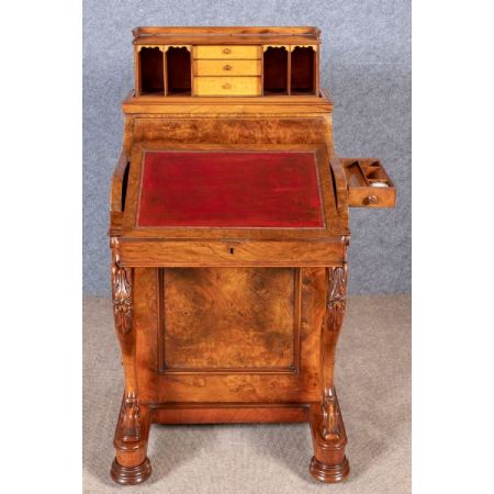 Viktorianischer Davenport Schreibtisch Nussbaum antik ca 1880