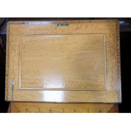 Britischer original antiker Amboina Schreibtisch ca 1870