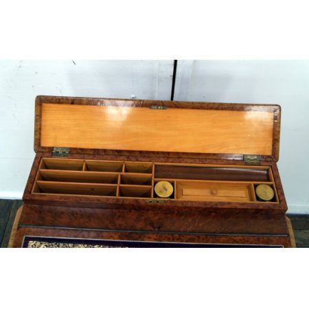 Britischer original antiker Amboina Schreibtisch ca 1870