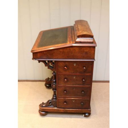 Viktorianischer Davenport Nussbaum Schreibtisch antik ca 1880