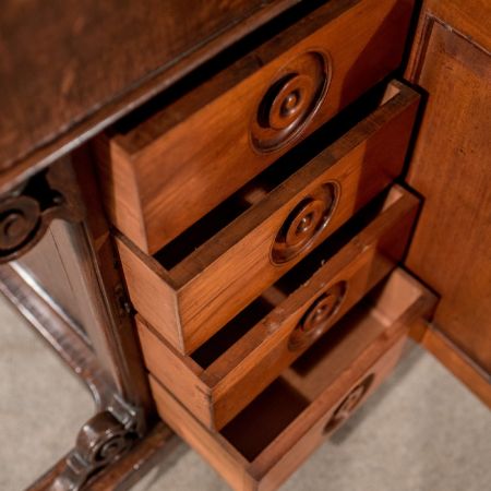 Viktorianischer antiker Davenport Schreibtisch Eiche englisch circa 1870