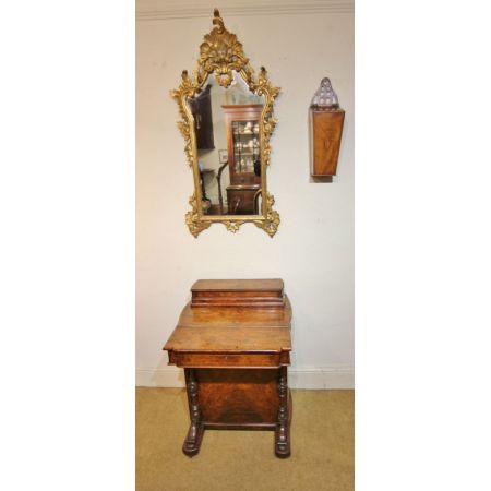 Antiker Englischer Grat Nussbaum Davenport ca. 19. Jh.