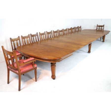 Viktorianischer antiker Esstisch Eiche englisch ca 1840