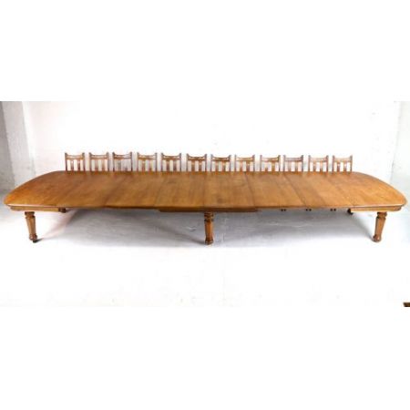 Viktorianischer antiker Esstisch Eiche englisch ca 1840