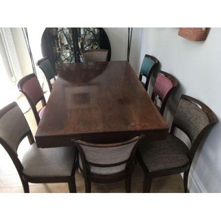 Antiker Art Deco Esstisch Palisander Stühle britisch ca 1925