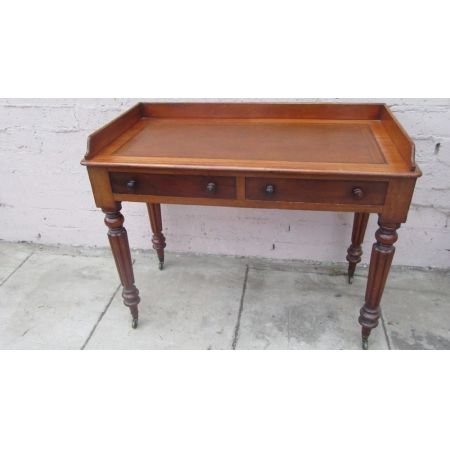 Antiker viktorianischer Mahagoni Schreibtisch britisch ca 1850
