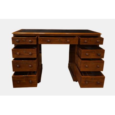 Britischer antiker Mahagoni Schreibtisch original ca 1860
