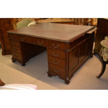 Britischer Mahagoni Schreibtisch original antik ca 1930