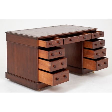 Viktorianischer Mahagoni Schreibtisch antik ca 1860