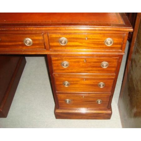 Viktorianischer antiker Mahagoni Schreibtisch britisch ca 1880