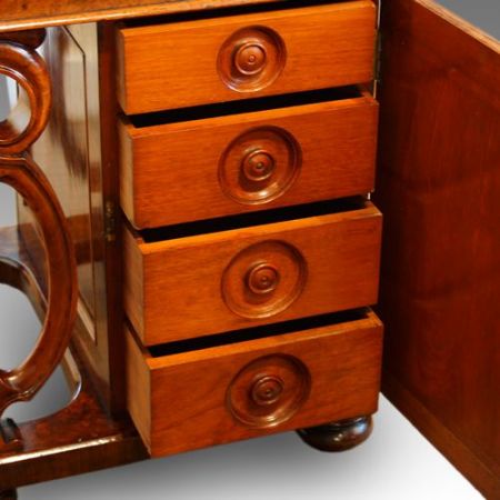 Viktorianischer Davenport Schreibtisch Nussbaum antik ca 1860