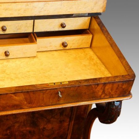 Viktorianischer Davenport Schreibtisch Nussbaum antik ca 1860