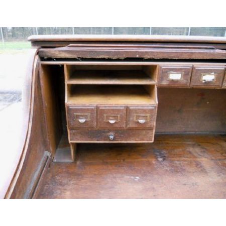 Antiker britischer Sekretär Eiche original 1880