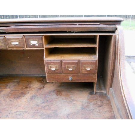 Antiker britischer Sekretär Eiche original 1880