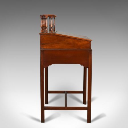 Antiker viktorianischer Mahagoni Schreibtisch britisch ca 1870