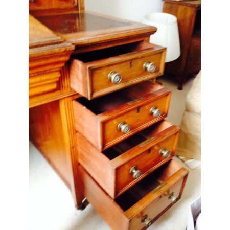 Viktorianischer Mahagoni Schreibtisch britisch antik ca 1890