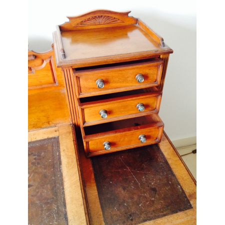 Viktorianischer Mahagoni Schreibtisch britisch antik ca 1890