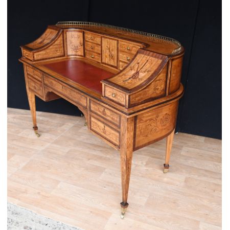 Antiker Regency Satinholz Schreibtisch englisch ca 1930