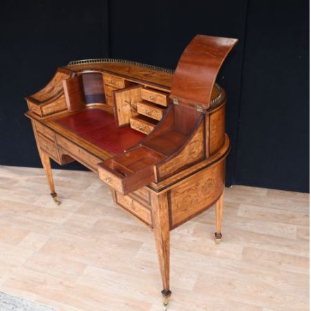 Antiker Regency Satinholz Schreibtisch englisch ca 1930