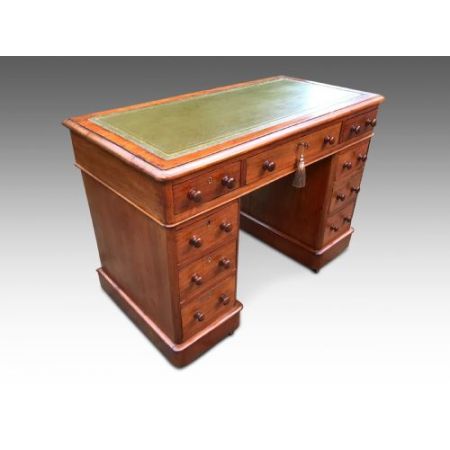 Antiker viktorianischer Nussbaum Schreibtisch britisch ca 1880