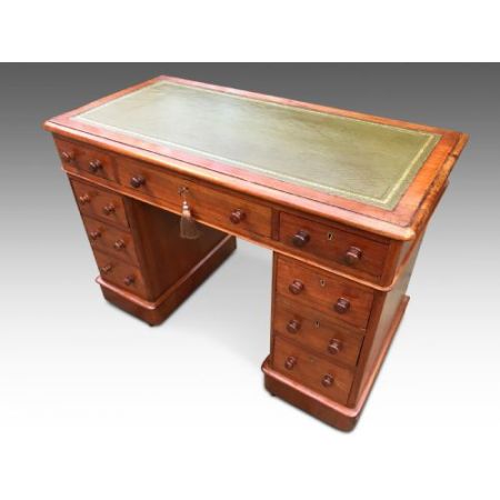 Antiker viktorianischer Nussbaum Schreibtisch britisch ca 1880