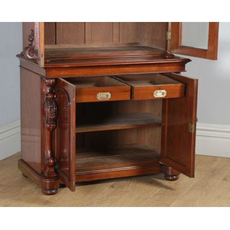 Antiker anglo-indischer viktorianischer Mahagoni Bücherschrank britisch ca 1870