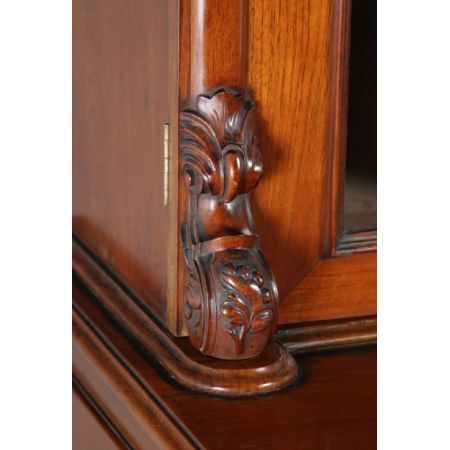 Antiker anglo-indischer viktorianischer Mahagoni Bücherschrank britisch ca 1870