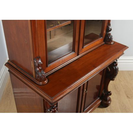 Antiker anglo-indischer viktorianischer Mahagoni Bücherschrank britisch ca 1870