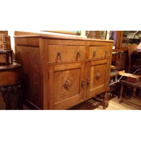 Viktorianisches Arts & Crafts Sideboard Eiche antik ca 1890