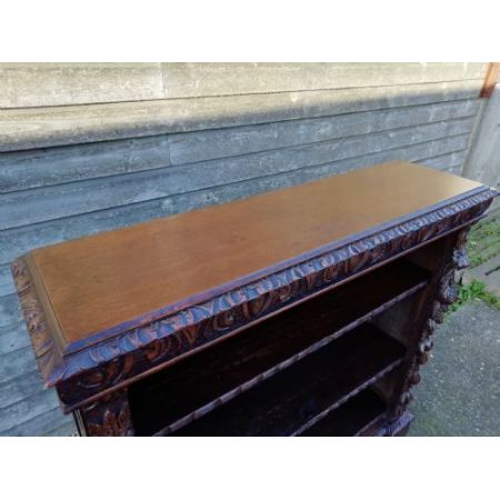 Viktorianisches antikes Eichen Bücherregal englisch ca 1860