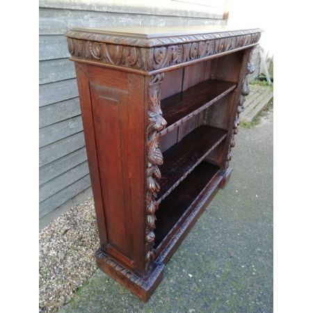 Viktorianisches antikes Eichen Bücherregal englisch ca 1860