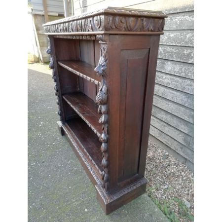 Viktorianisches antikes Eichen Bücherregal englisch ca 1860