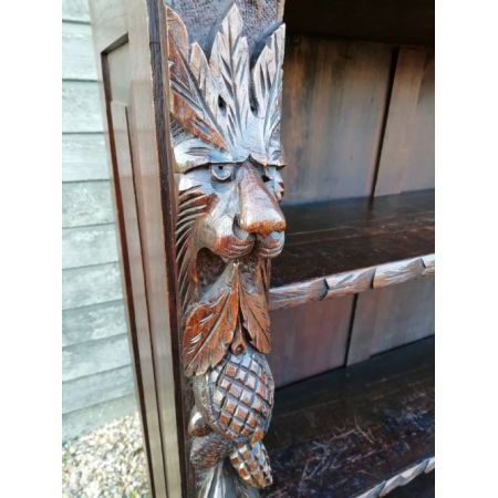 Viktorianisches antikes Eichen Bücherregal englisch ca 1860